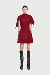 Cape-Style Sleeveless Dress