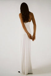 High-Neck Tank-Style Scarf-Detail Bodycon Dress