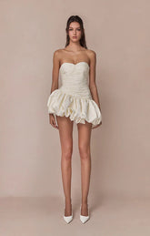 Balloon Draped Mini Dress