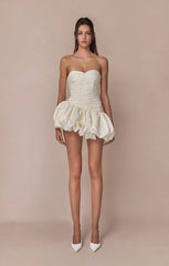 Balloon Draped Mini Dress