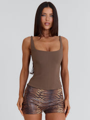 EDENN CORSET TOP TAUPE
