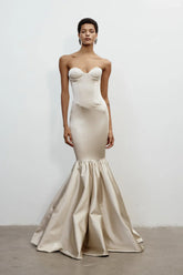 Satin Strapless Mermaid Gown
