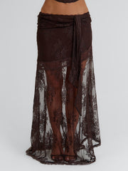 DEBBIE MAXI SKIRT CHOCOLATE