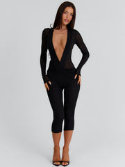 GIOVANA CAPRI JUMPSUIT BLACK