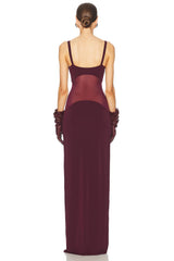 Spaghetti Strap Mesh Splicing Bodycon Dress