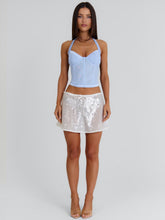 IRELAND CORSET TOP ICE BLUE