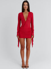 JOLENE MINI DRESS RED