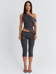 JULIETT CAPRI PANTS DARK GREY
