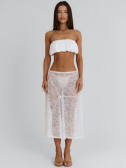 SARAHI MIDI SKIRT WHITE