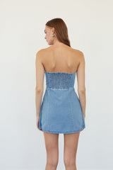 Linda Wrap Denim Mini Dress