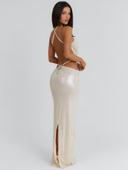 MADDISON MAXI DRESS GOLD