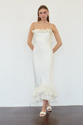 Melanie Ruffle Midi Dress