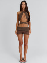 NEVVAEH SHORTS BROWN