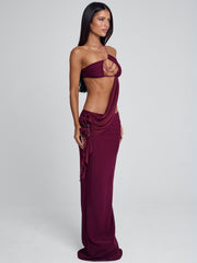 RAER MAXI DRESS BURGUNDY
