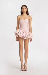 Balloon Draped Mini Dress