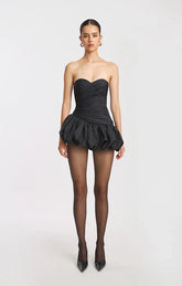 Balloon Draped Mini Dress