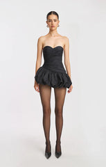 Balloon Draped Mini Dress