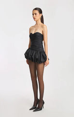 Balloon Draped Mini Dress