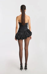 Balloon Draped Mini Dress