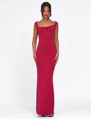 Spaghetti Strap Backless Bodycon with Bow Detail Dress