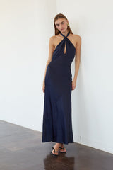 Trinity Halter Keyhole Maxi Dress