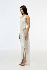 Regina Sequin Embellished Bodysuit & Asymmetric Skirt Set