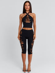ZHERA CAPRI PANTS BLACK