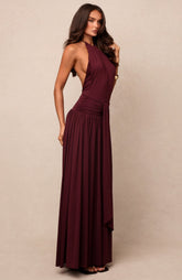 Lost In The Tide Maxi Dress Dark Cherry