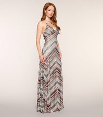 Chantelle Chevron A-Line Formal Dress