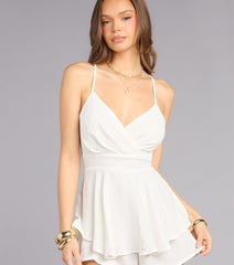 Flirty Lace Back Skater Romper