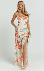 Talia Maxi Dress - Cowl Neck Low Back Dress in Vintage Orchid
