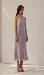 Satin Vest Midi Dress