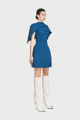 Cape-Style Sleeveless Dress