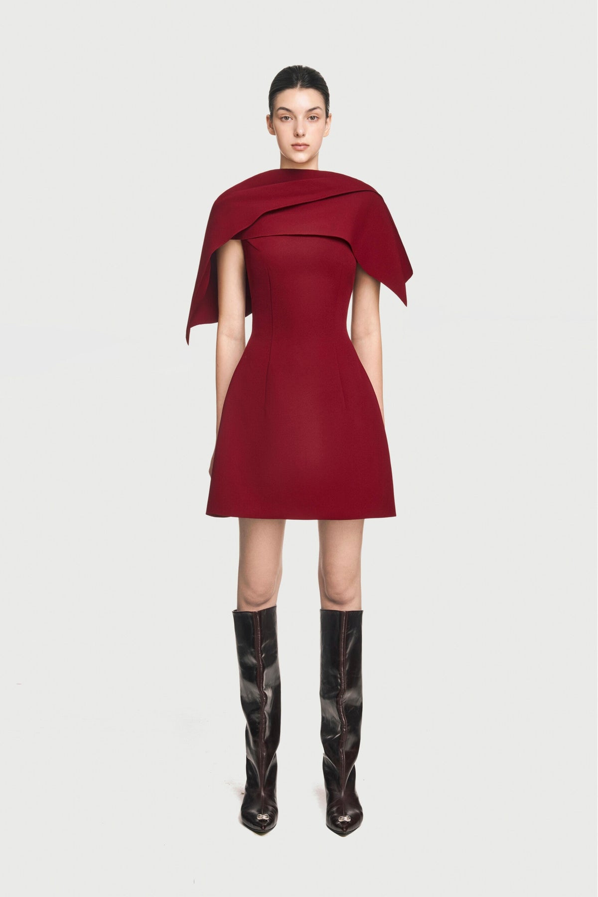 Cape-Style Sleeveless Dress