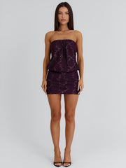 AYANNA MINI DRESS PLUM