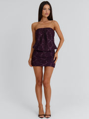 AYANNA MINI DRESS PLUM