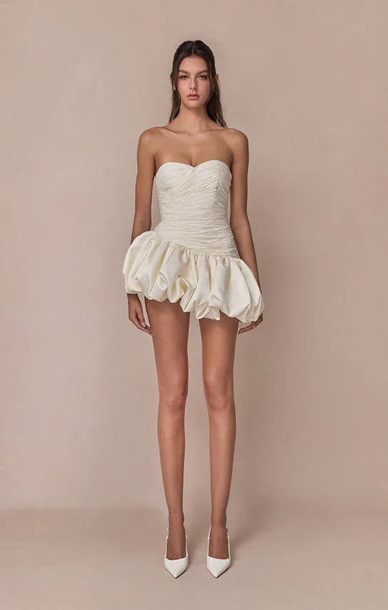Balloon Draped Mini Dress