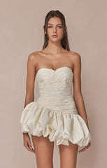 Balloon Draped Mini Dress