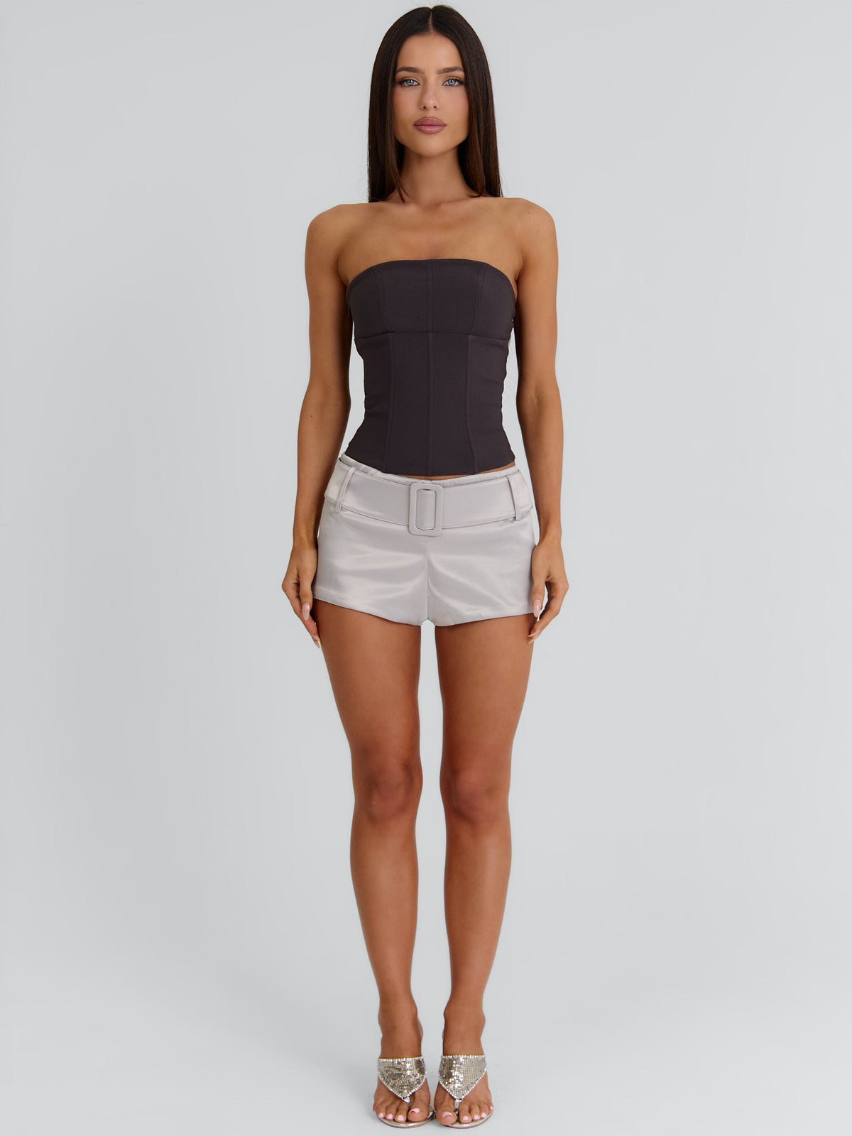 CHAYA CORSET TOP BROWN