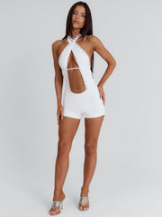 EMILIEE PLAYSUIT WHITE