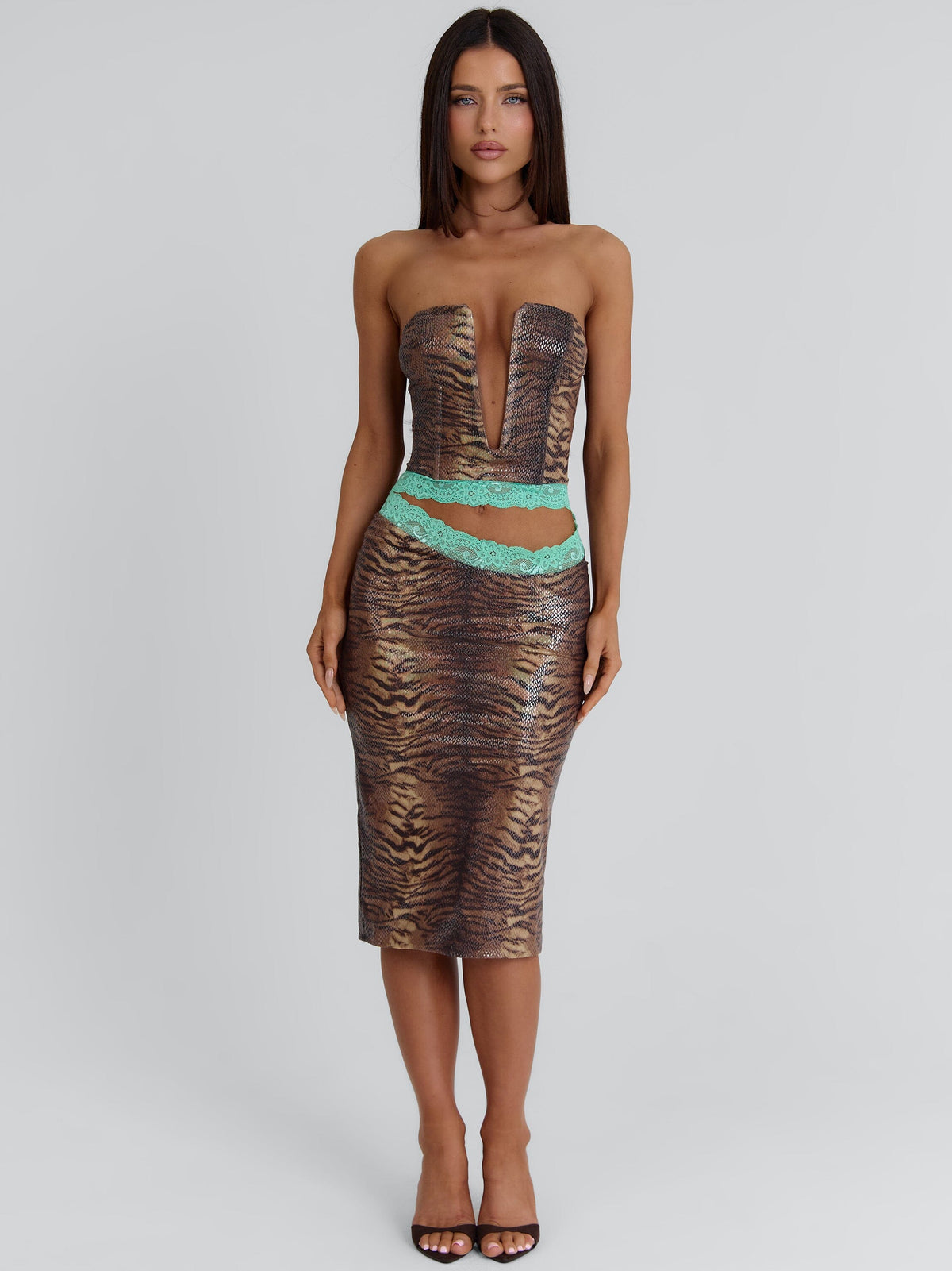 EMMELY MIDI DRESS TIGER