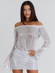 GWENDALYN MINI DRESS SILVER