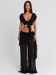 HAILLIE TOP BLACK