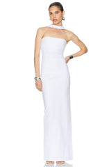 Neck-Wrap Strap Strapless Dress