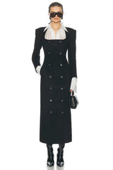 Retro Square Collar Wool Coat