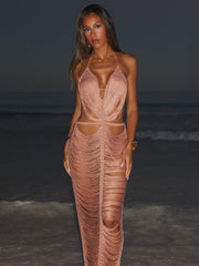 KAELANI MAXI DRESS ROSE GOLD