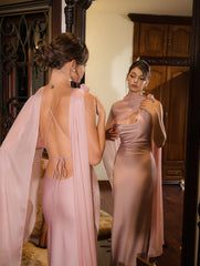 Satin Backless Dress