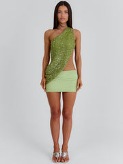 ITZEL MINI DRESS GREEN