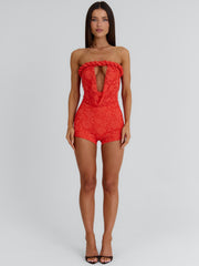 JAYLEE PLAYSUIT CORAL