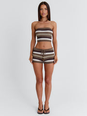 LANAA SHORTS NEUTRAL STRIPE
